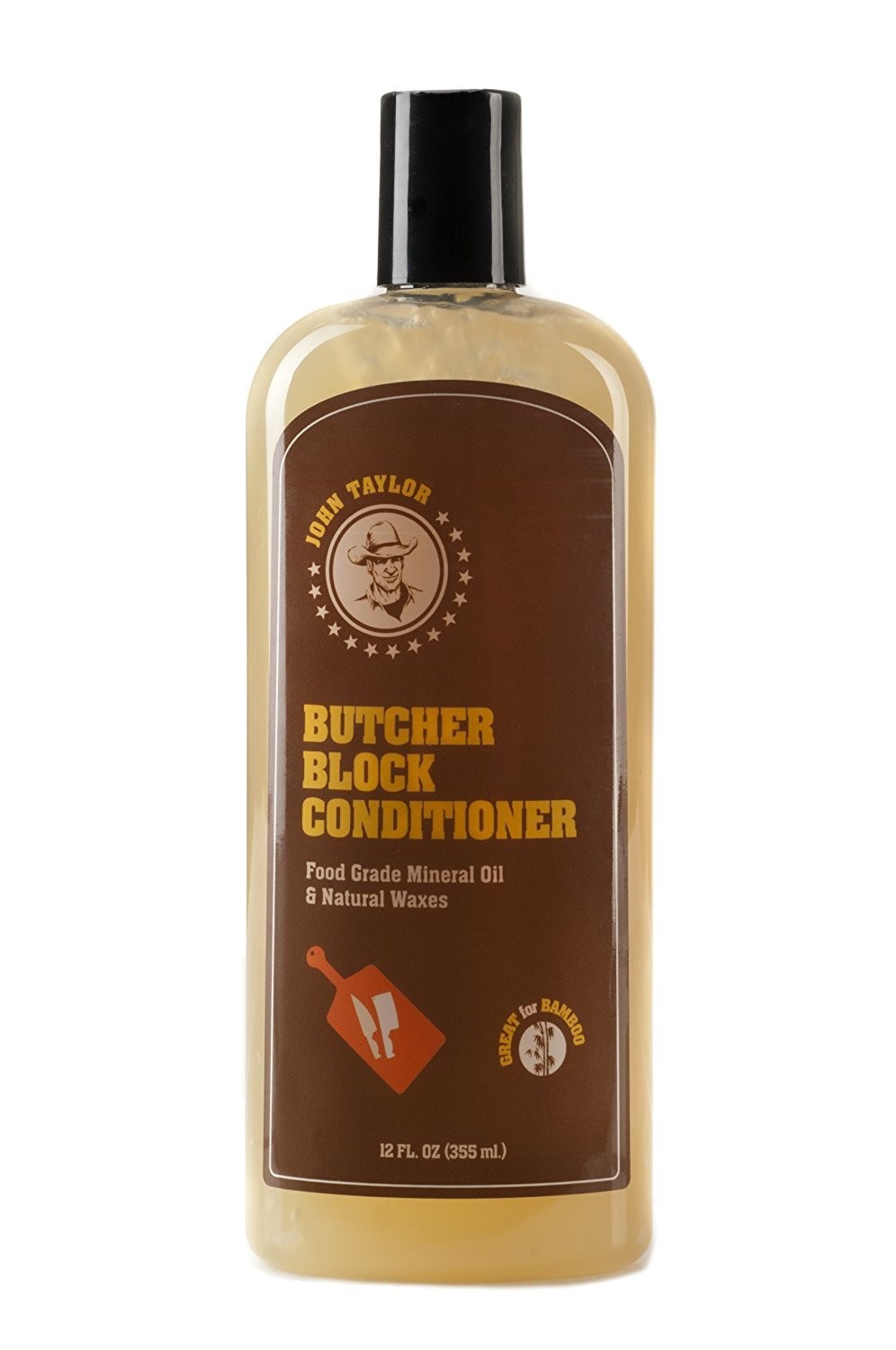 John Taylor 12Oz Butcher Block Wood Conditioner, 12 Fl Oz (Pack of 1), Brown
