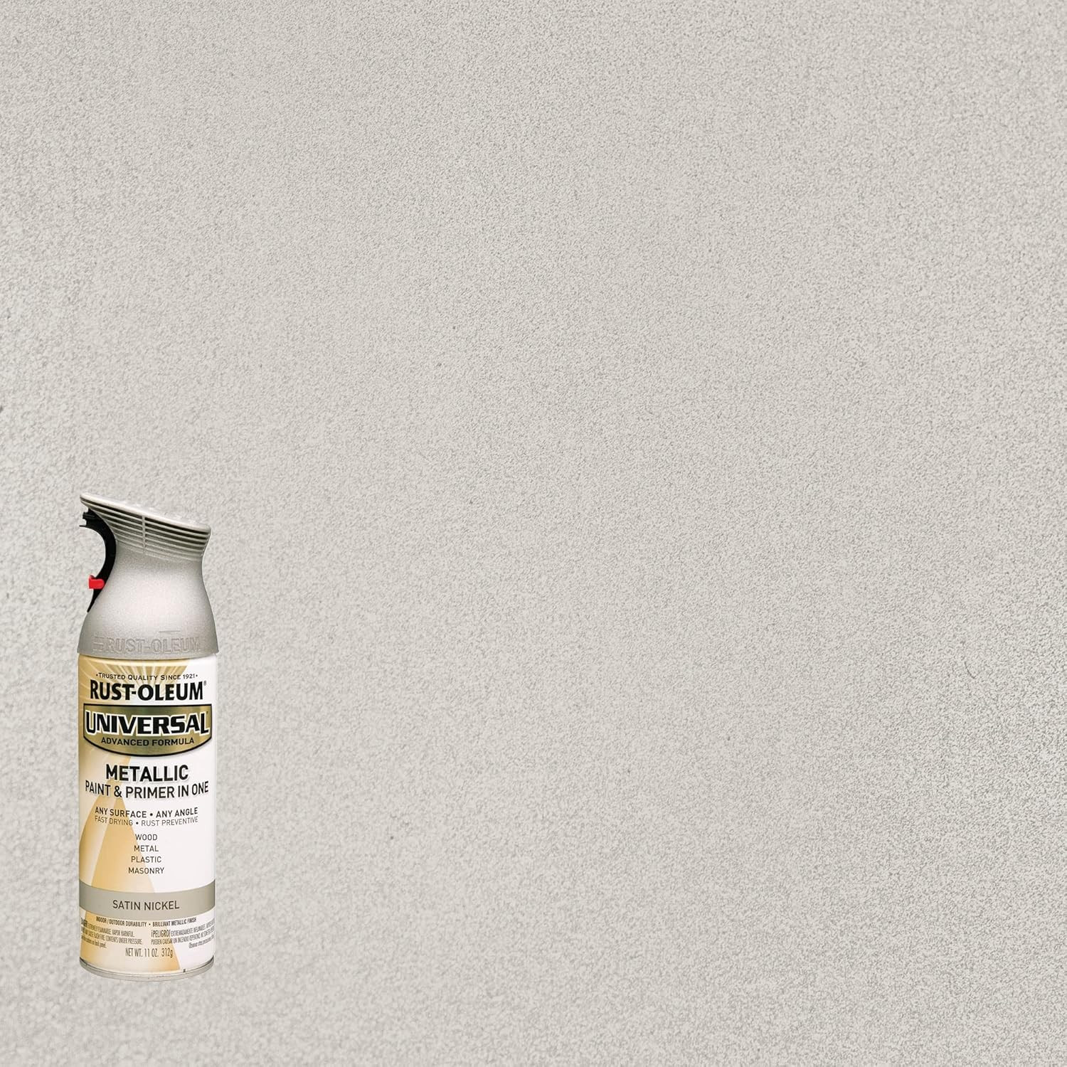 249130 Universal All Surface Metallic Spray Paint, 11 Oz, Satin Nickel