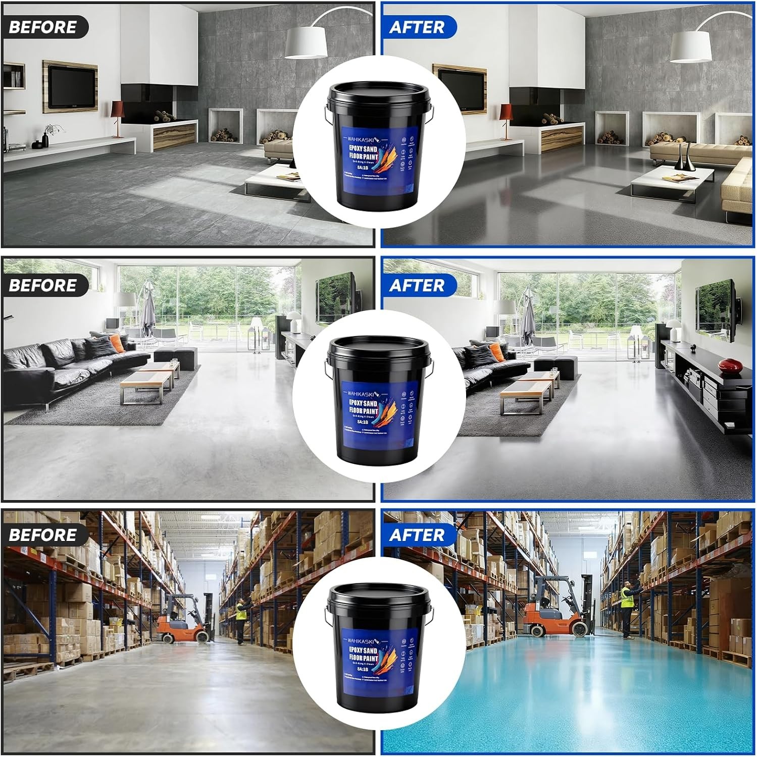 Epoxy Colored Sand Floor Paint, Epoxy Floor Paint For Concrete, Leveling High…