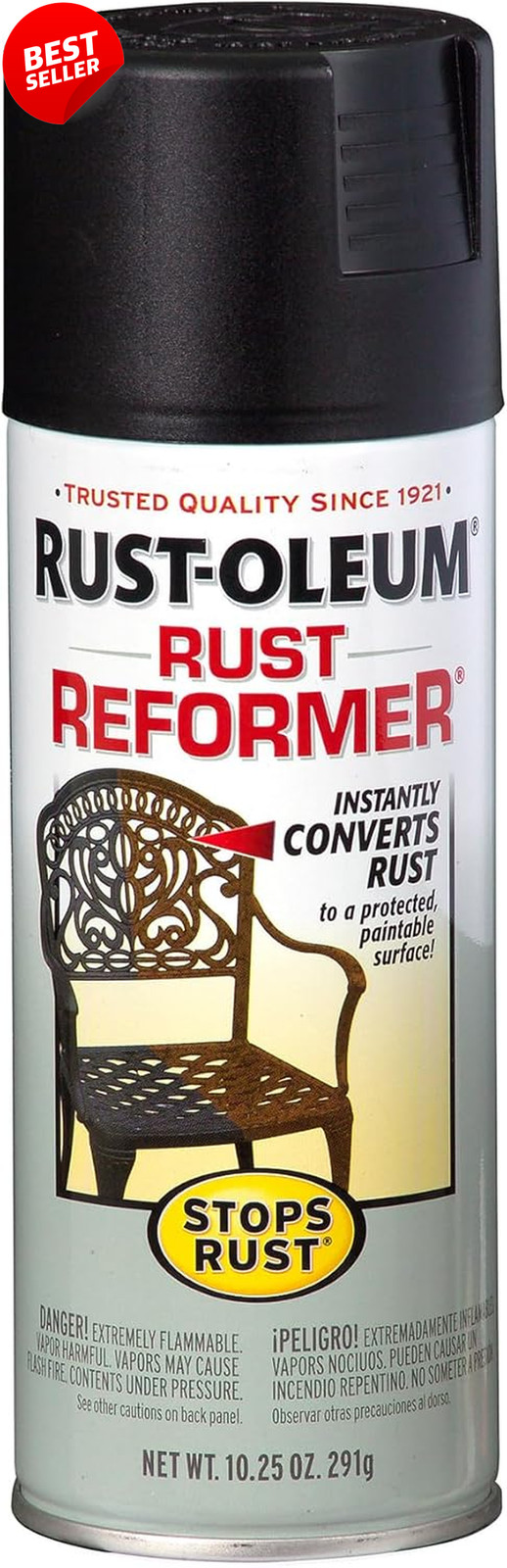 Rust Reformer Spray 10.25oz Black Converts Rust to Paintable Surface – US