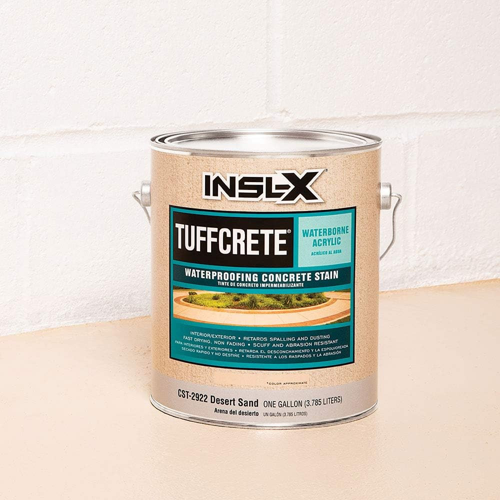Tuffcrete Light Gray Waterborne Acrylic Concrete Stain – 1 Gallon