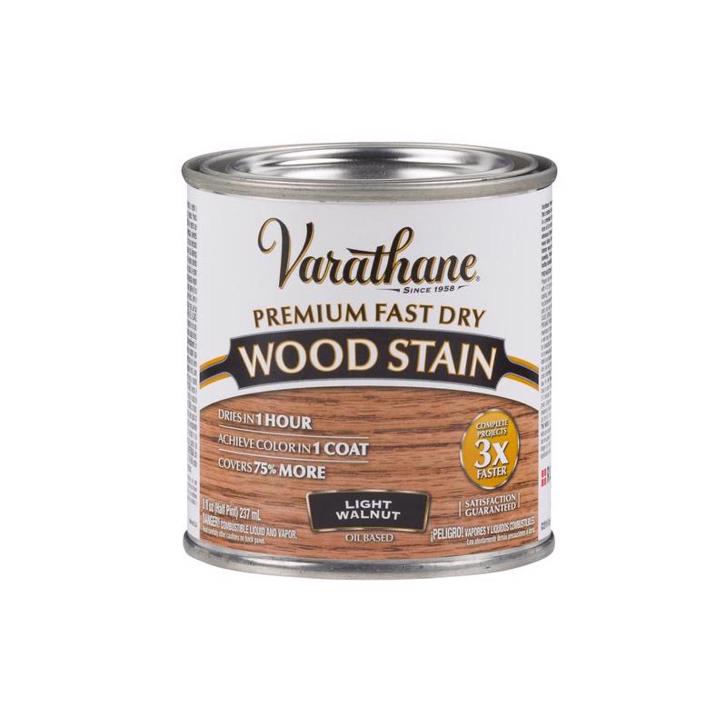 Varathane Semi-Transparent Light Walnut Oil-Based Urethane Alkyd WoodStain 0.5pt