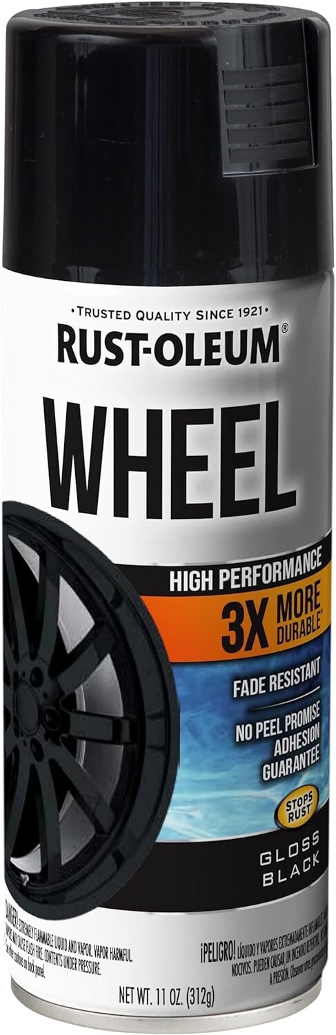 368076 High Performance Wheel Spray Paint, 11 Oz, Gloss Black