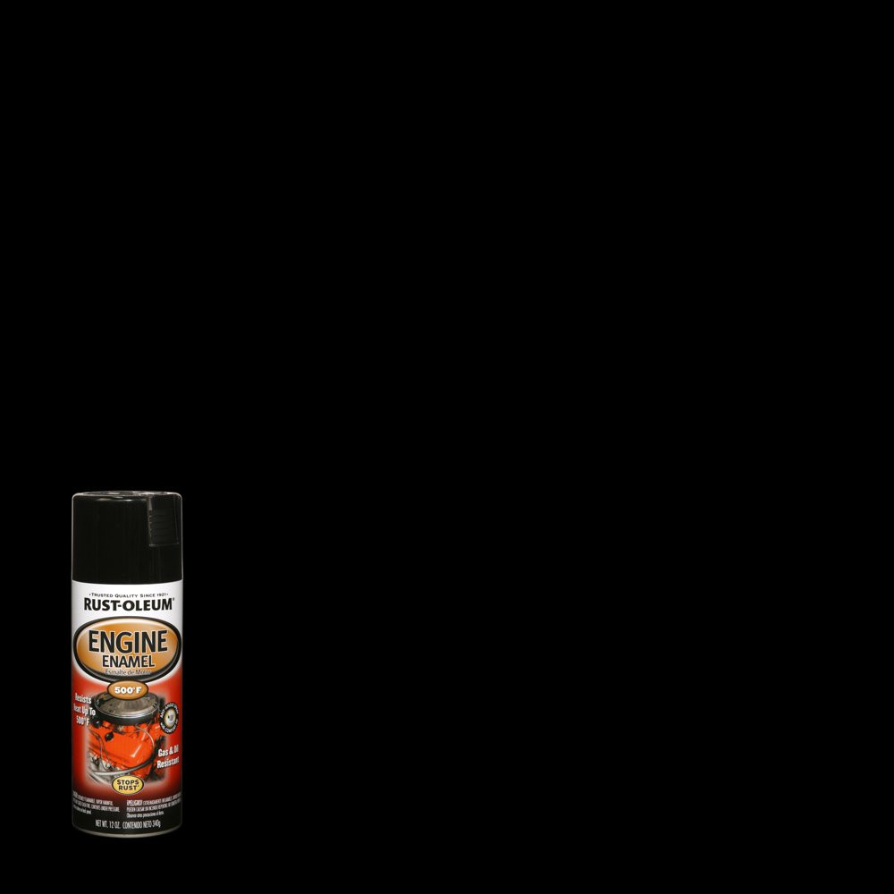 Automotive Engine Black Spray Paint Gas &Oil Resistant Automotive Surfaces 12 Oz