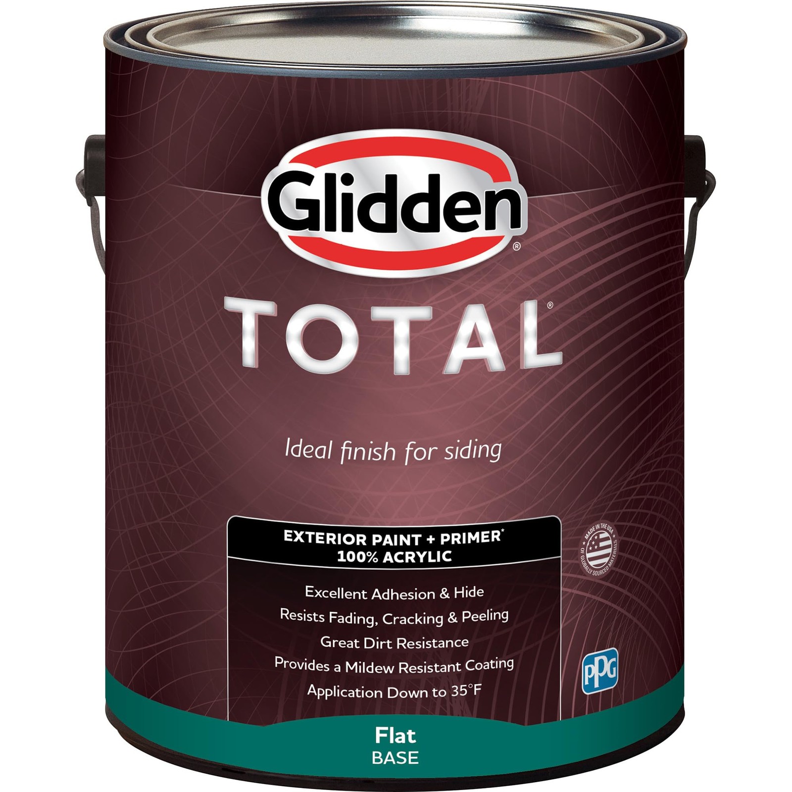 Glidden Total 1 Gal. Stargazer/Gray Flat Exterior Paint Premiumr 396900|Ppg1011-