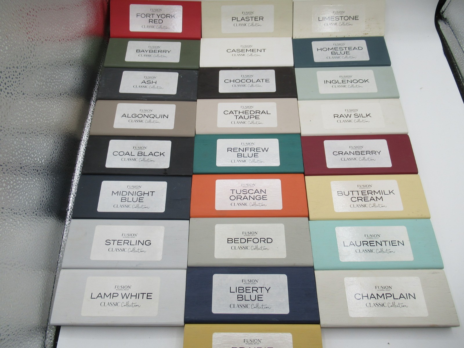 Fusion Mineral Paint Sample Blocks (Lot Of 52)