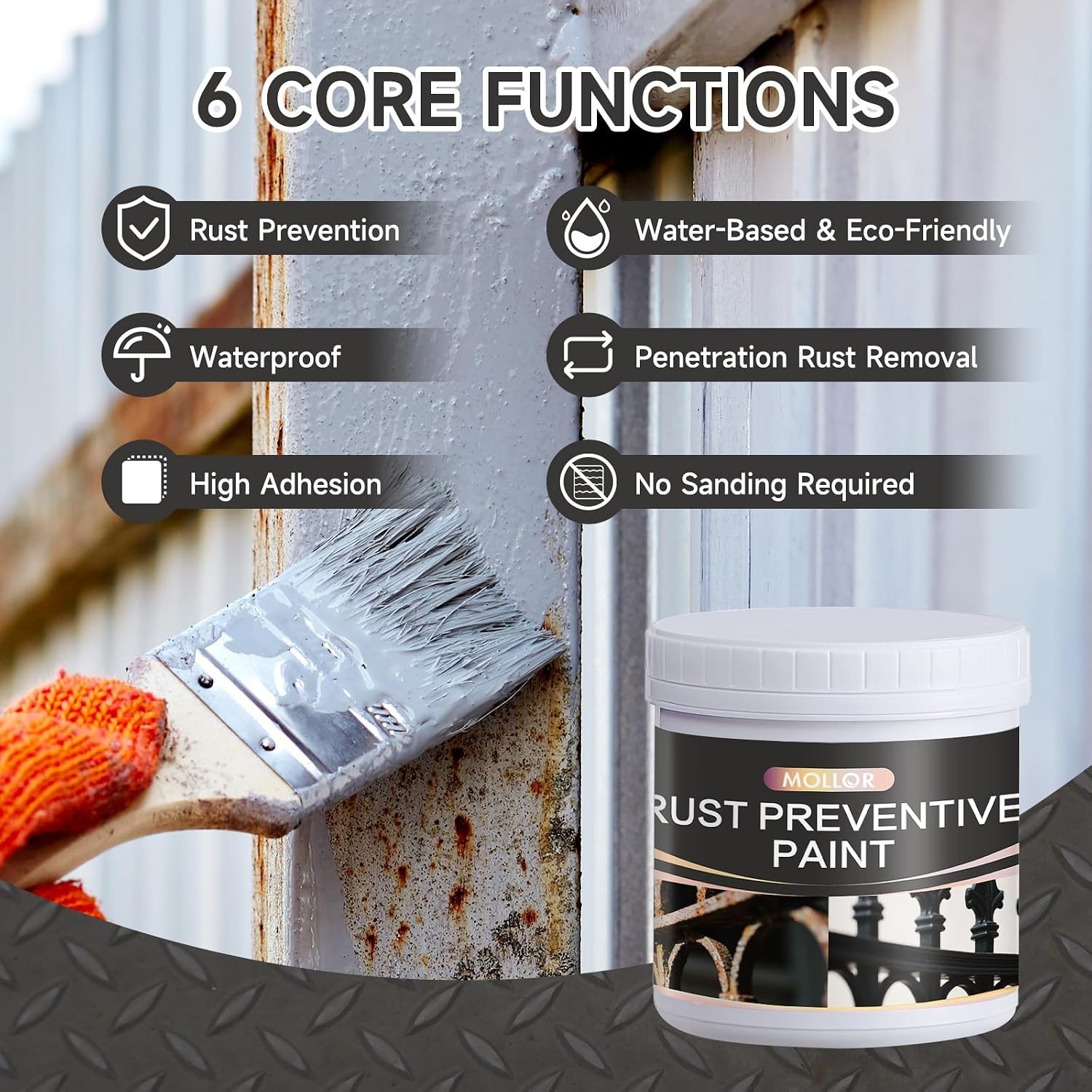 Ultra Metal Primer & Rust Inhibitor Paint – 17.5 Oz Easy Application for Metal