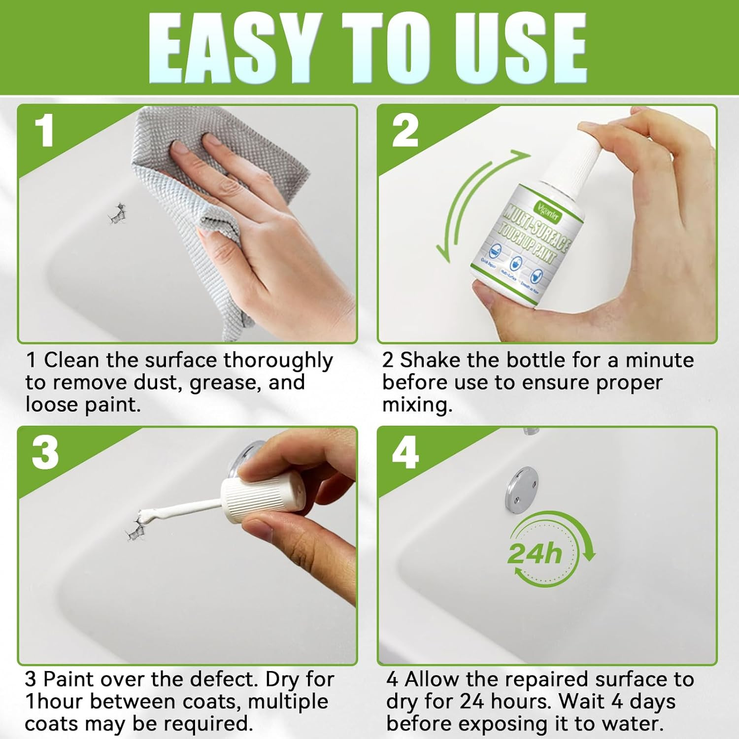 White Touch up Paint Pen, White Paint for Wall, Door, Cabinets, Furniture