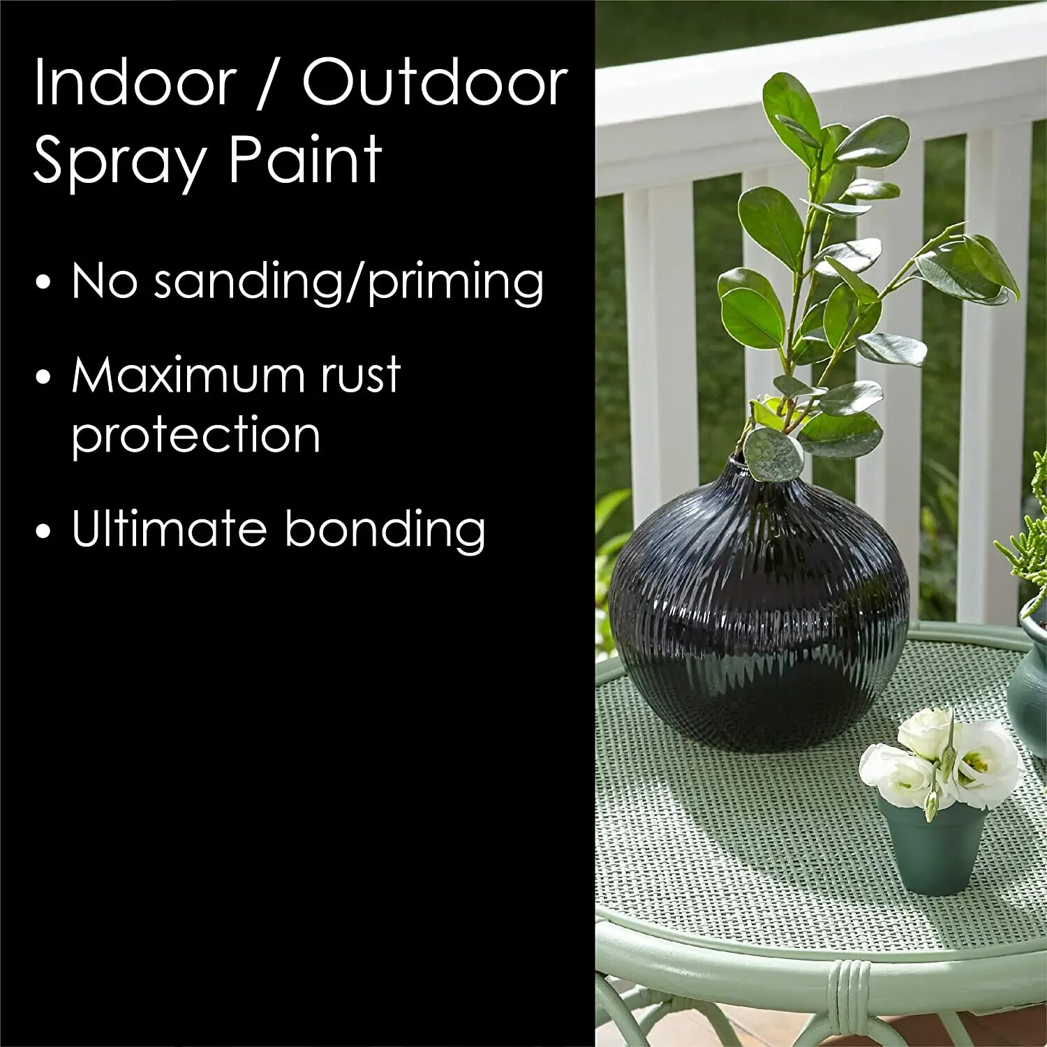 Krylon Fusion All-In-One Spray Paint for Indoor/Outdoor Use, Gloss Black , 12 Oz