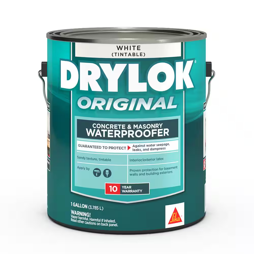 1 gal. White Flat Latex Basement and Masonry Waterproofer Interior/Exterior Use