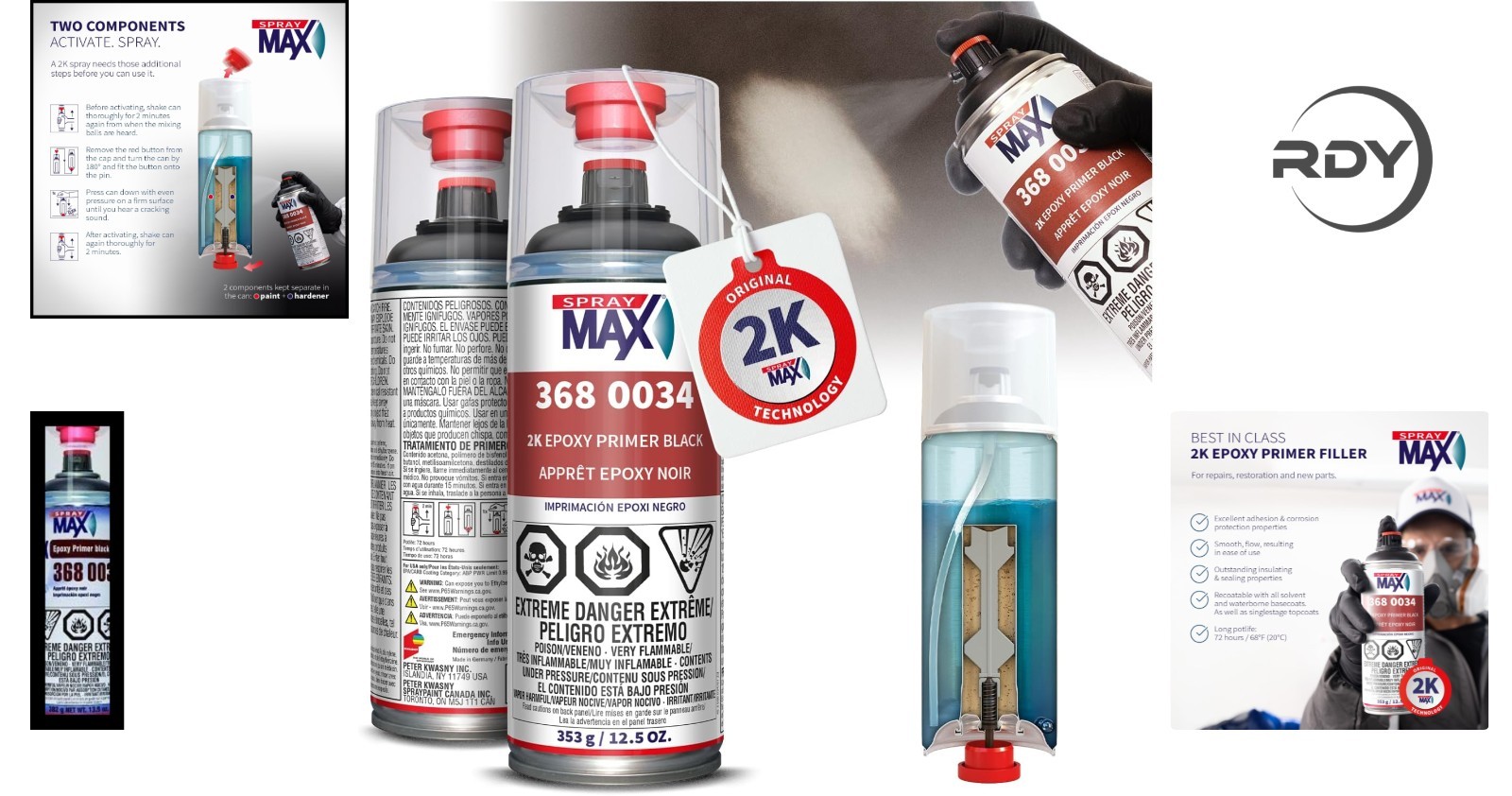 2K Epoxy Primer Black Spray Paint – Professional Automotive & Metal Finish