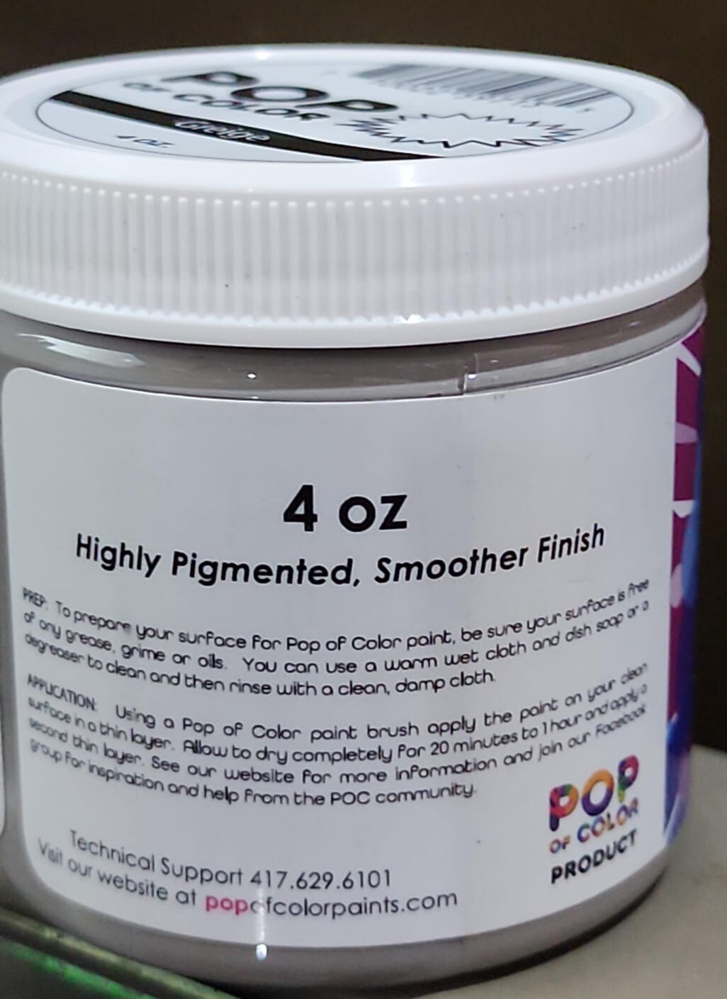 SHOCK PAINT REFINISHING PAINT ~ POP OF COLOR GREIGE 4 oz.
