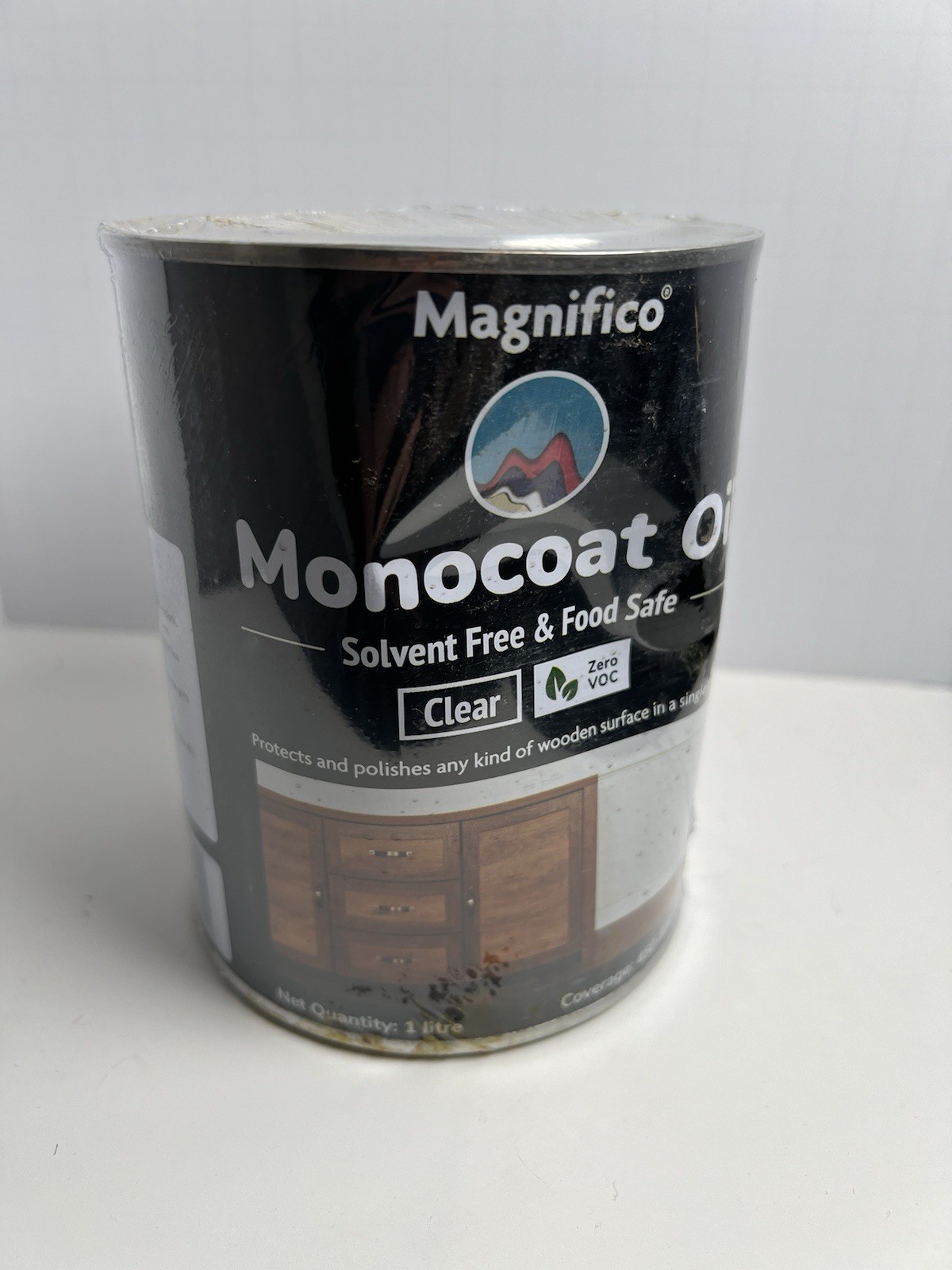 MAGNIFICO MONOCOAT OIL, Clear, 1 Liter: Wood, Epoxy, Metal Solvent Free FoodSafe