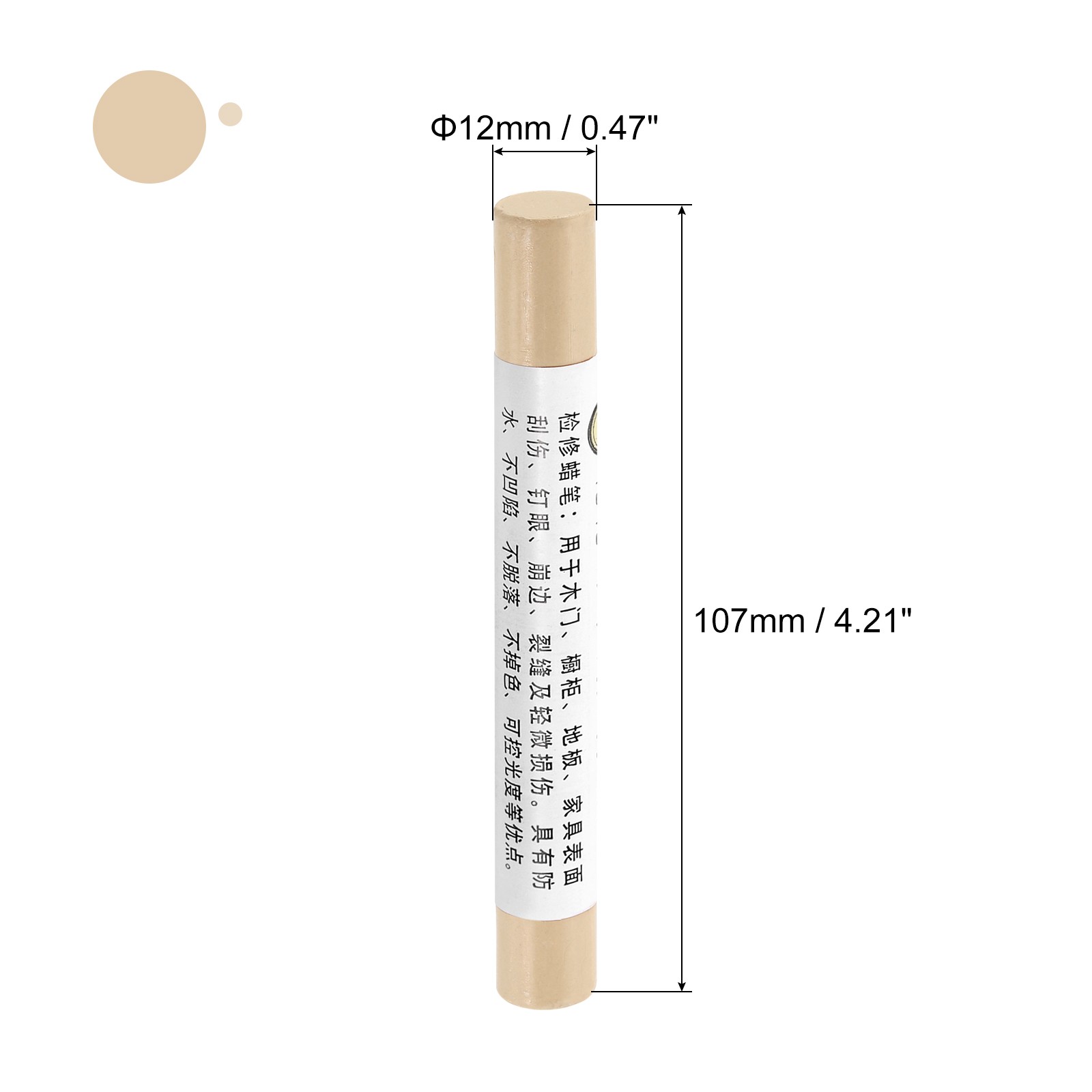 3Pcs Furniture Repair Crayons Wax Filler Stick Pen Marker White Oak