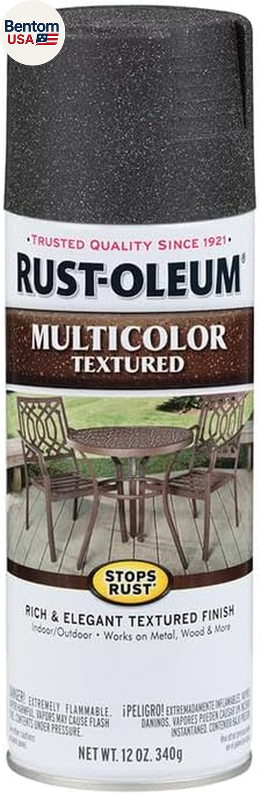 223525 Stops Rust Multi-Color Textured Spray Paint, 12 Oz, Aged Iron