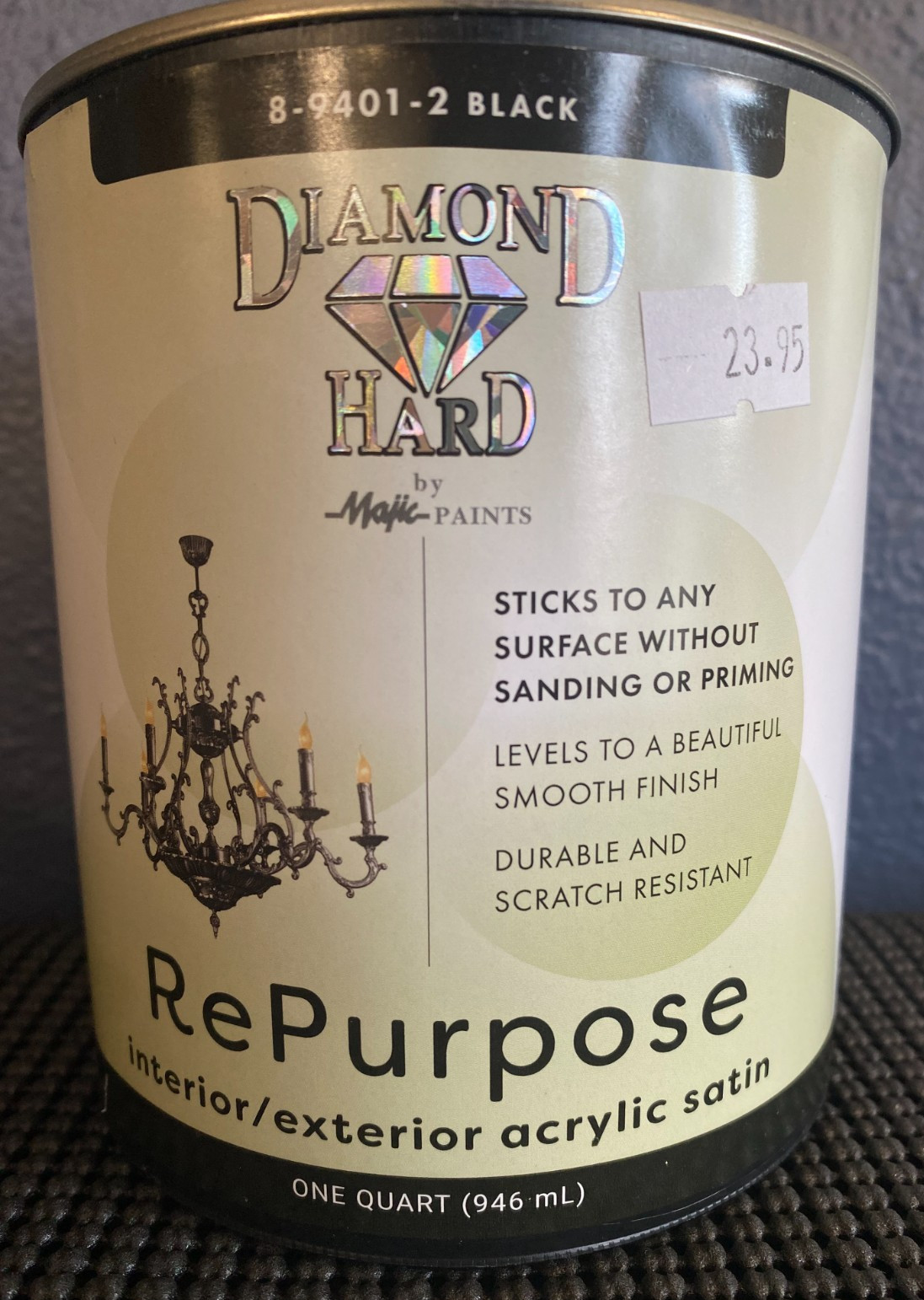 Majic Diamond Hard RePurpose Interior Exterior Satin Black 1 Quart