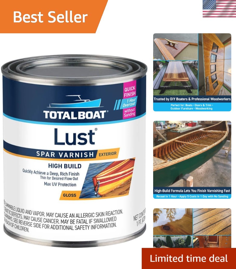 Lust Marine Varnish – Pint, High Gloss & Matte Finish for Ultimate Protection
