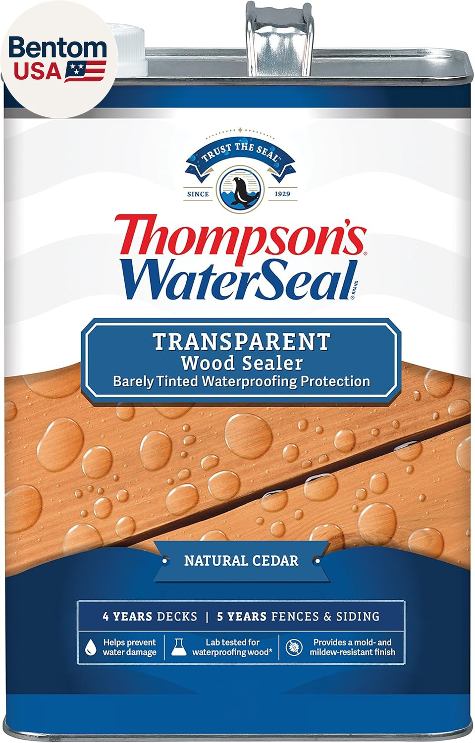 Thompson’S Waterseal Transparent Waterproofing Wood Stain and Sealer, Natural Ce
