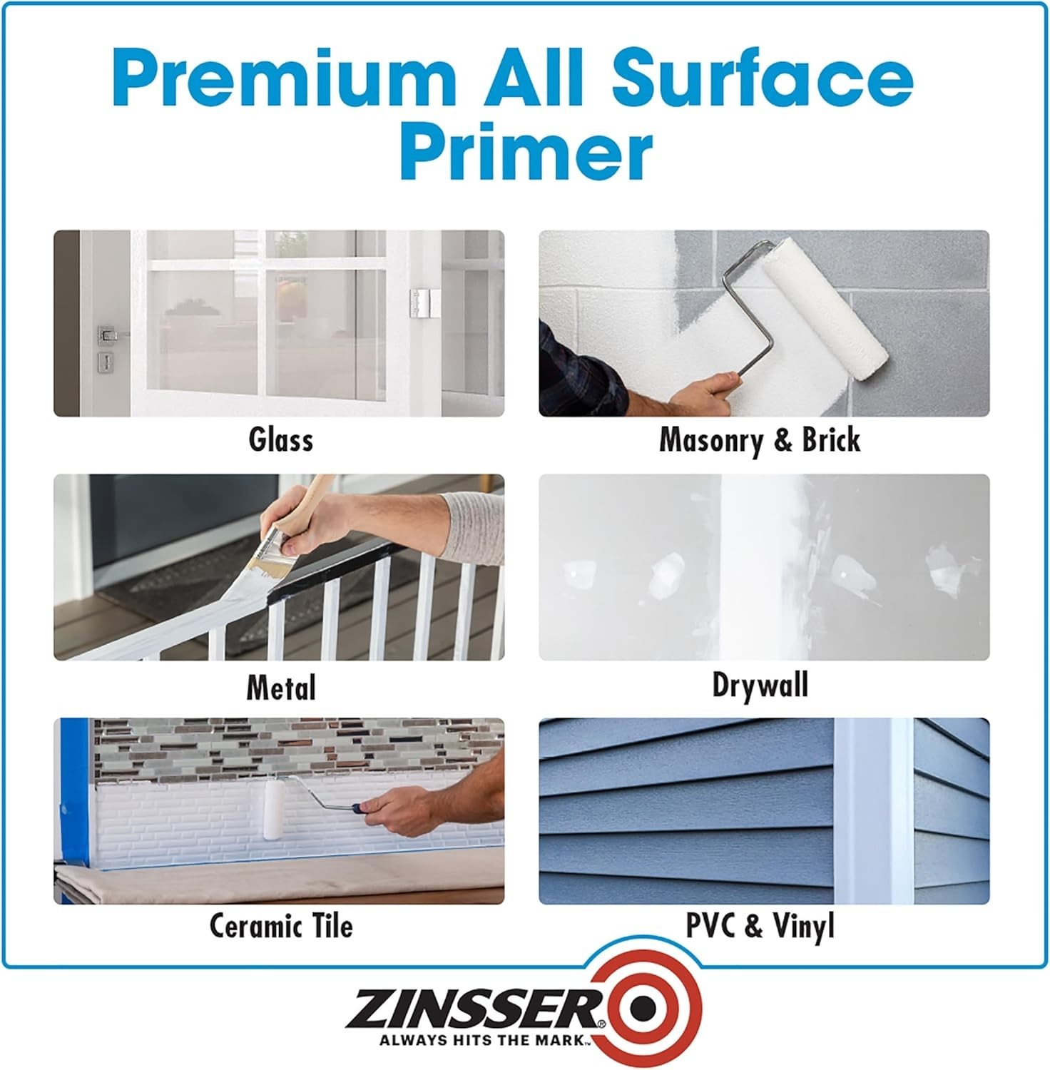 1 Quart Bulls Eye 1-2-3 Primer – Quick Drying White Sealer for Interior/Exterior