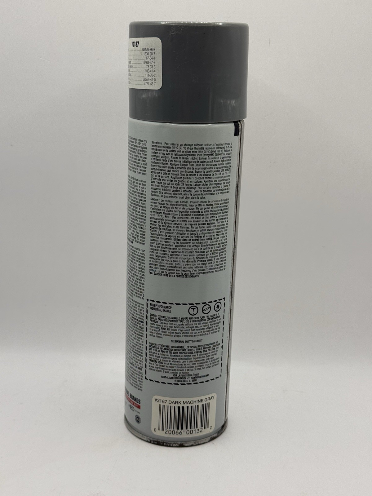 Rust-Oleum V2187 Rust Preventative Spray Paint For Metal Dark Machine Gray NOS