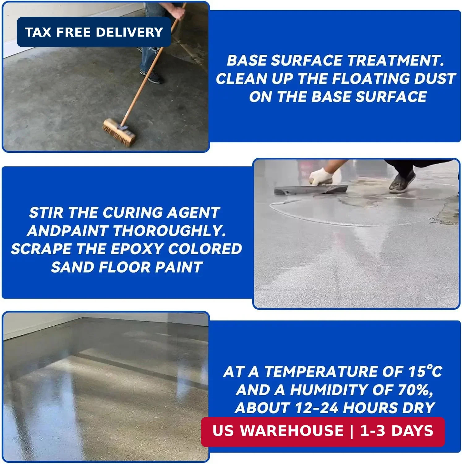 Epoxy Colored Sand Floor Paint, Epoxy Floor Paint For Concrete, Self Leveling Hi