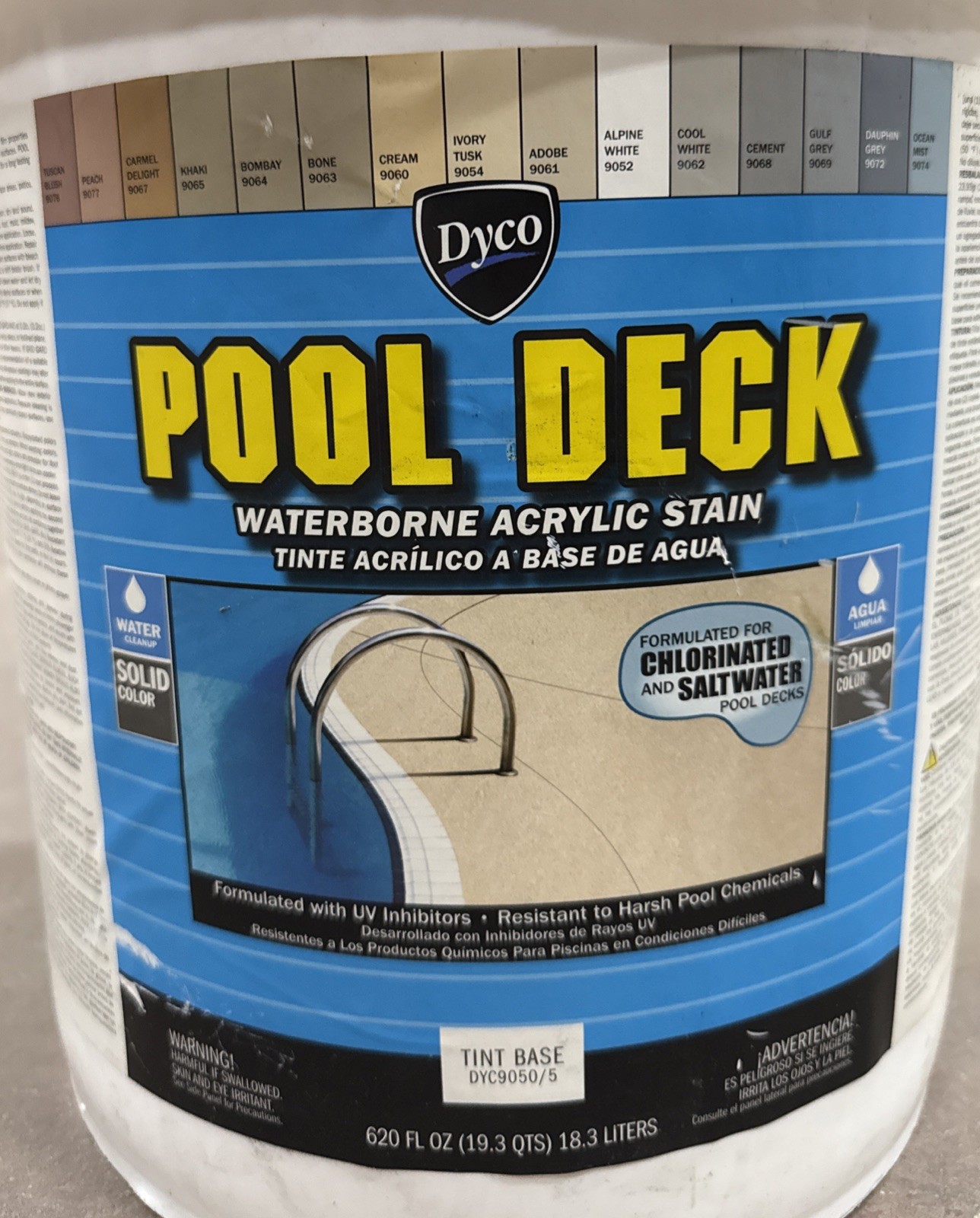 DYCO DYC9050/5 – Pool Deck Waterborne Acrylic Stain 5 Gallon Tint Base