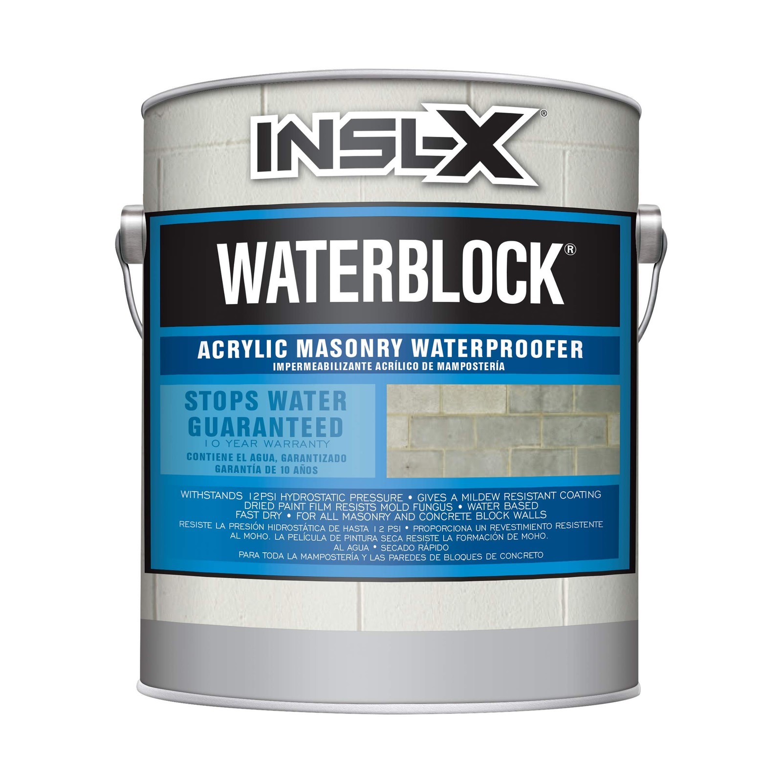 WaterBlock Acrylic Masonry Waterproofer Paint, White, 1 Gallon