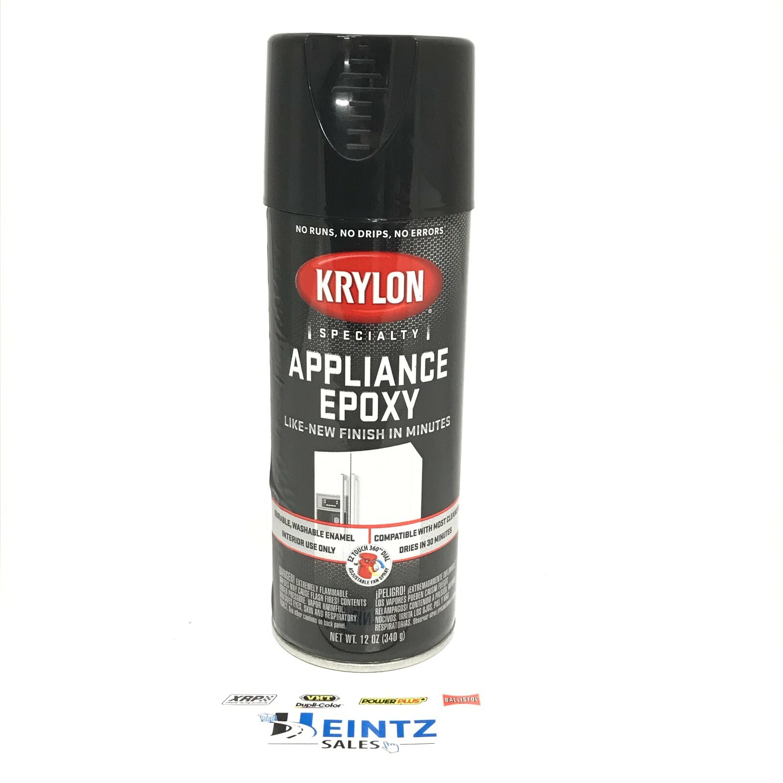 KRYLON 3206 BLACK Specialty Appliance Epoxy – Durable, Washable Enamel – 12 oz