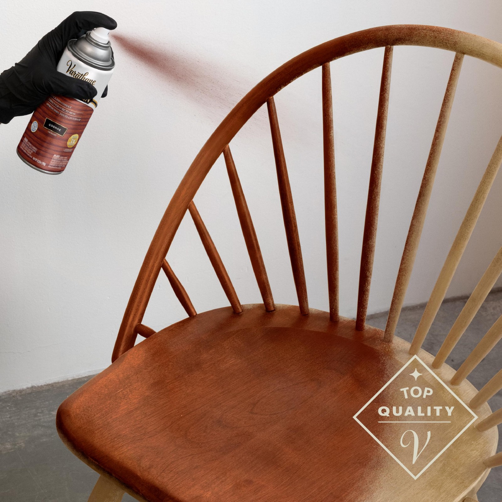 Varathane 392513 Premium Fast Dry Wood Stain Spray, 10.25 Oz, Cognac