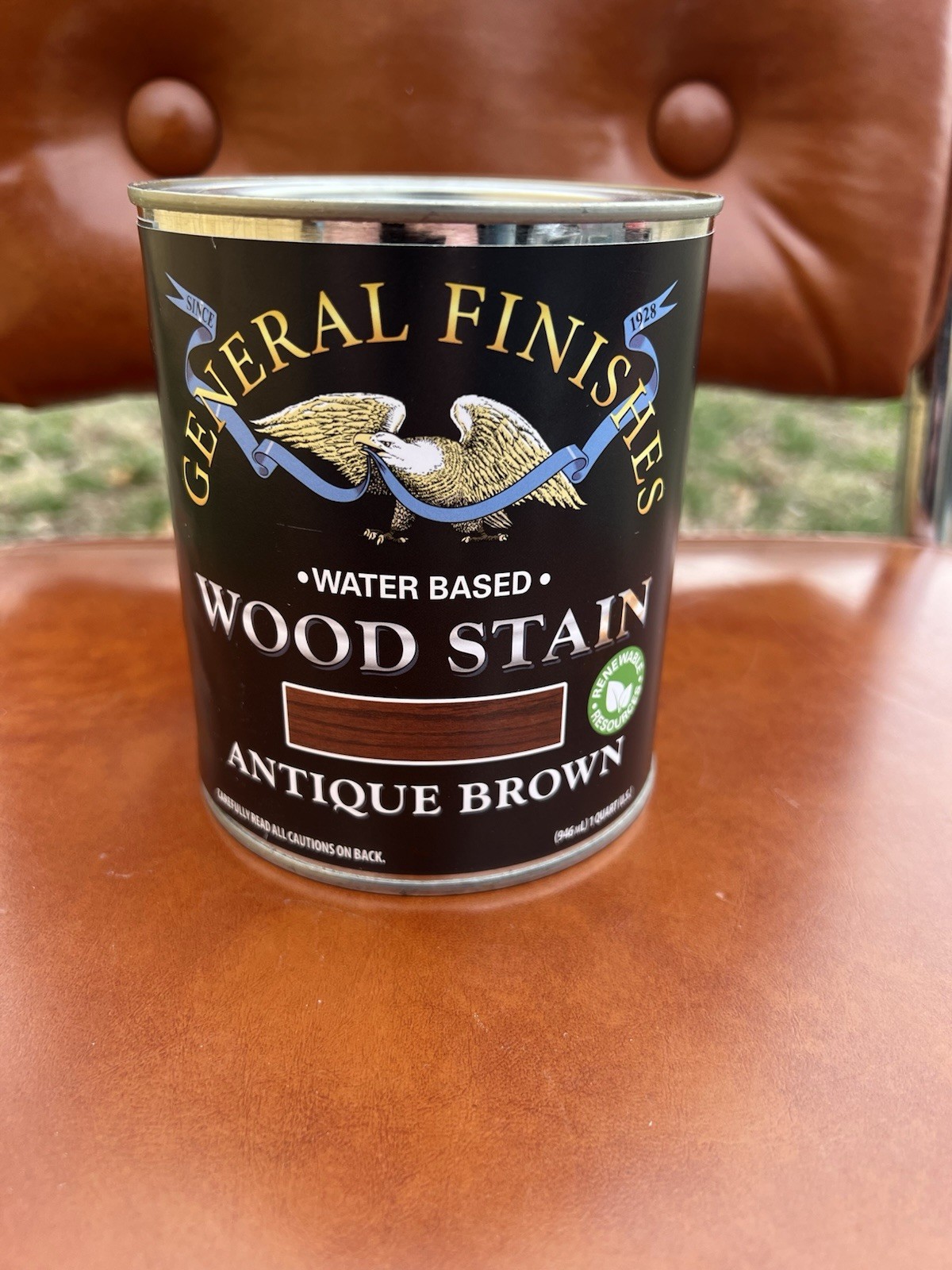 General Finishes Water Based Wood Stain 1 Quart Antique Brown