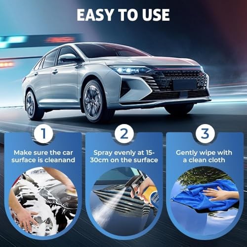 Quick Effect Car Coating Spray 2 Pack, Waterless Wash Polish, Paint Protection