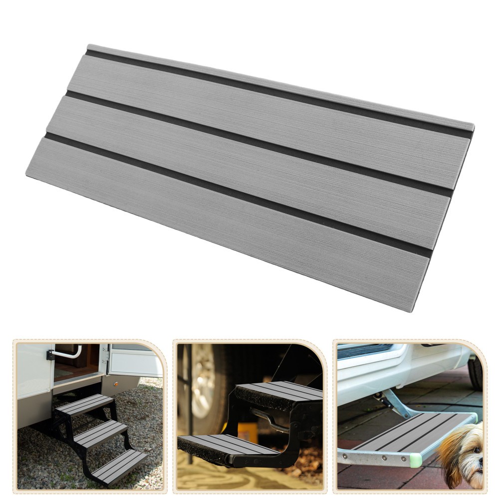 Set of 3 Rv Stair Mats Eva Non Slip Step Rugs with Wear Resistant Design