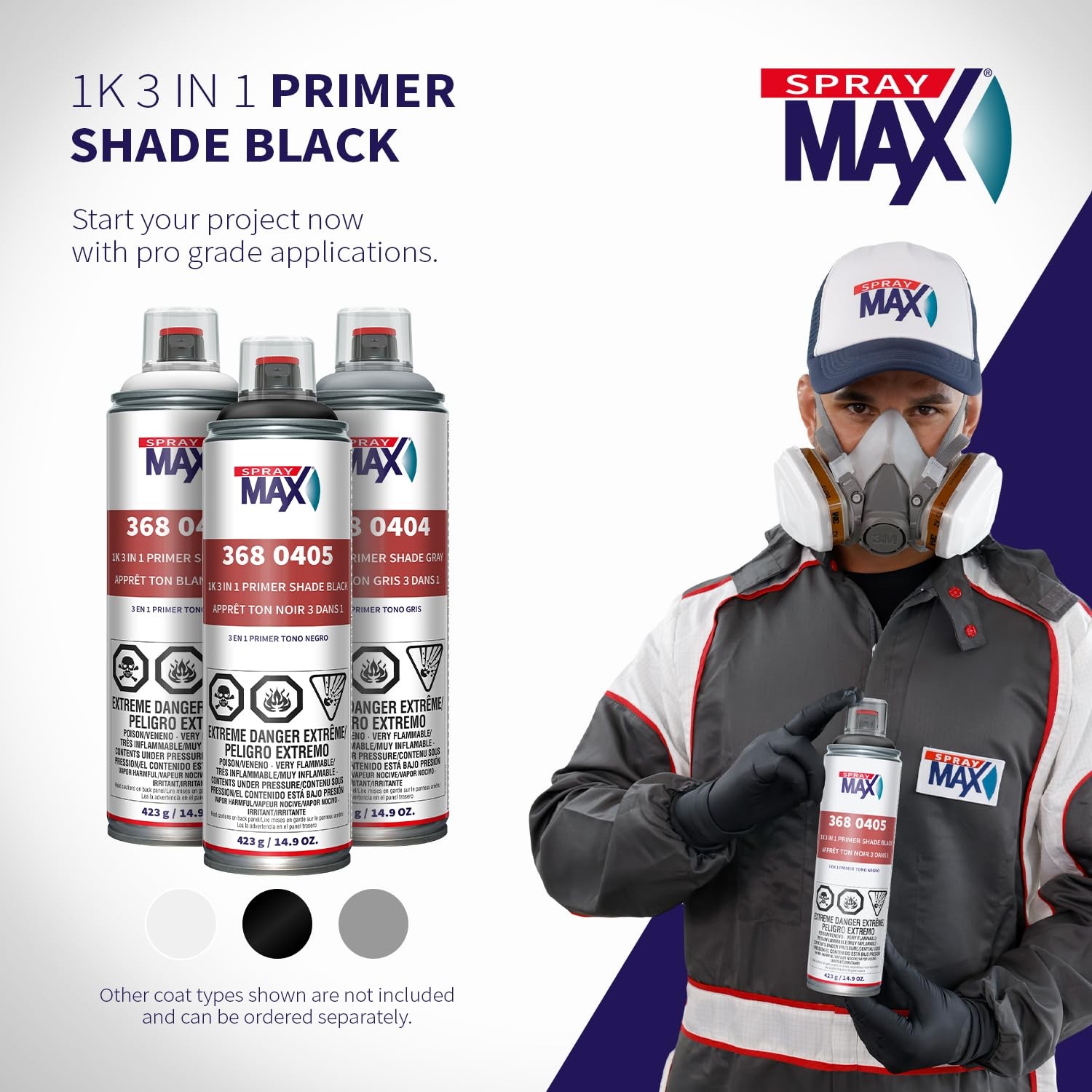 1K 3 in 1 Primer Black | All-in-Primer, Filler & Sealer for Metal, Aluminum &…