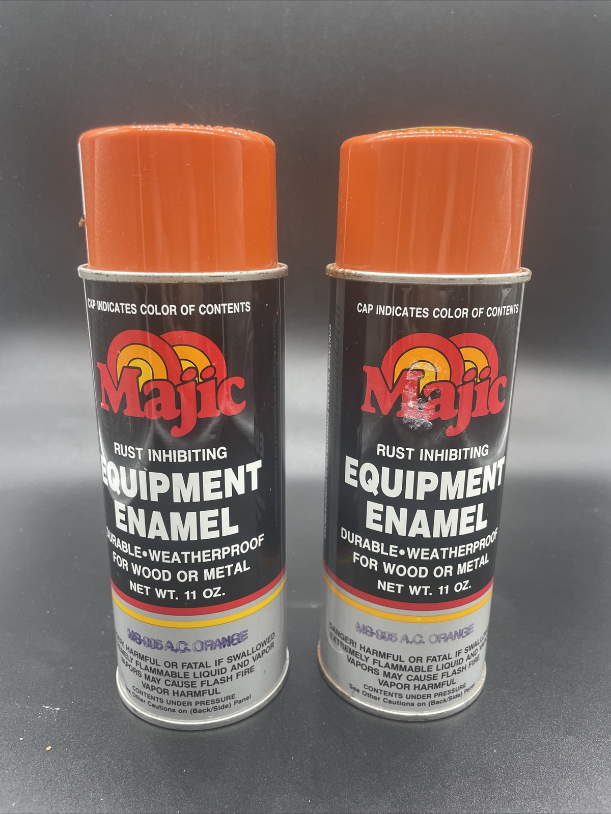 Majic Equipment Enamel Spray Vtg MS-995 AC ORANGE