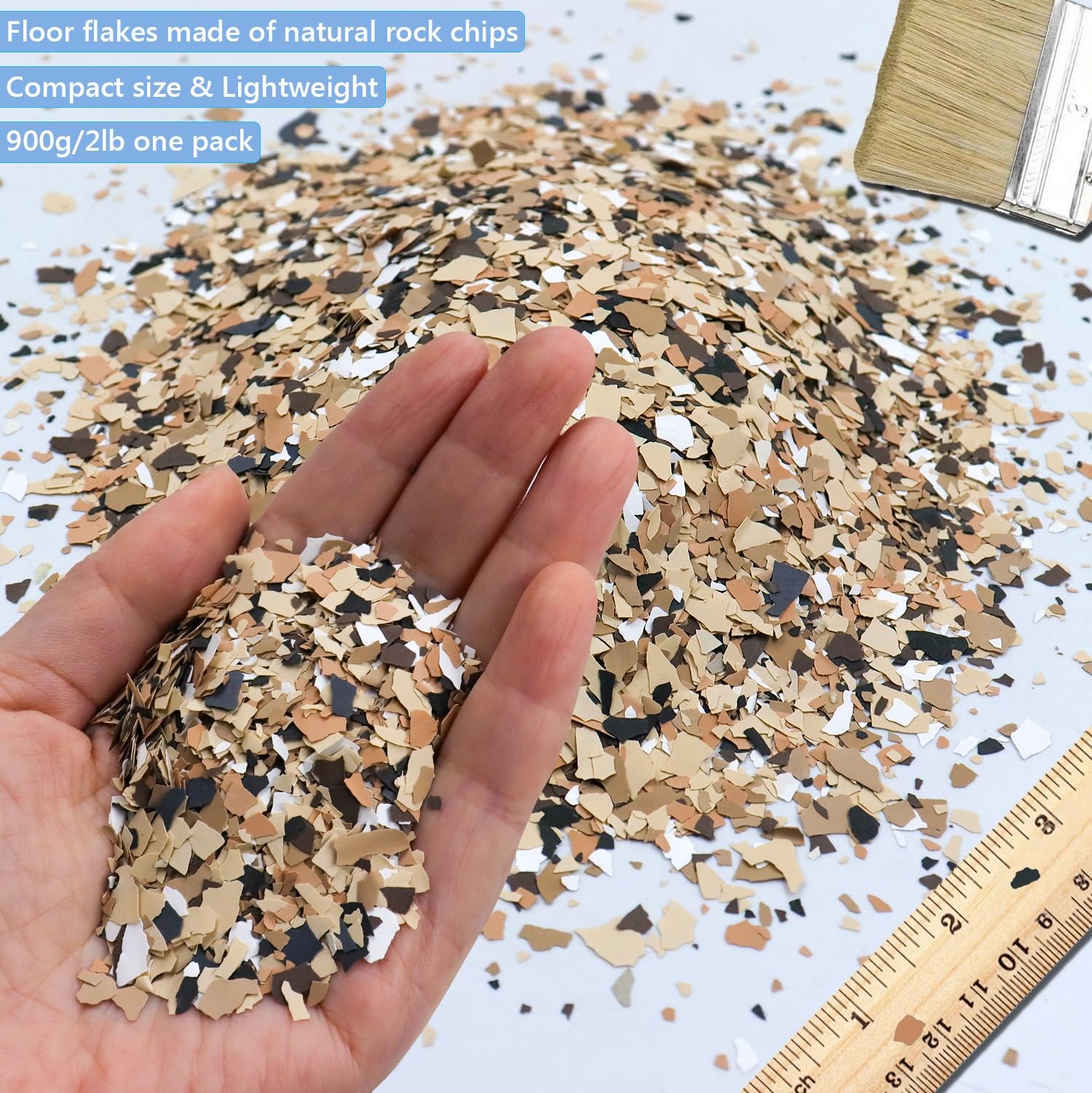900G/2Lb Decorative Color Chips Blend Epoxy Floor Flakes Garage Paint Flakes …