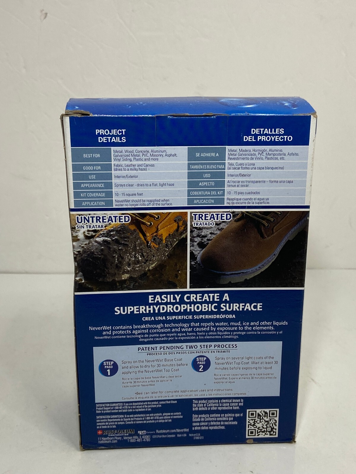 Rust Oleum NeverWet Multi Surface Liquid Repelling Treatment Frosted Clear NEW