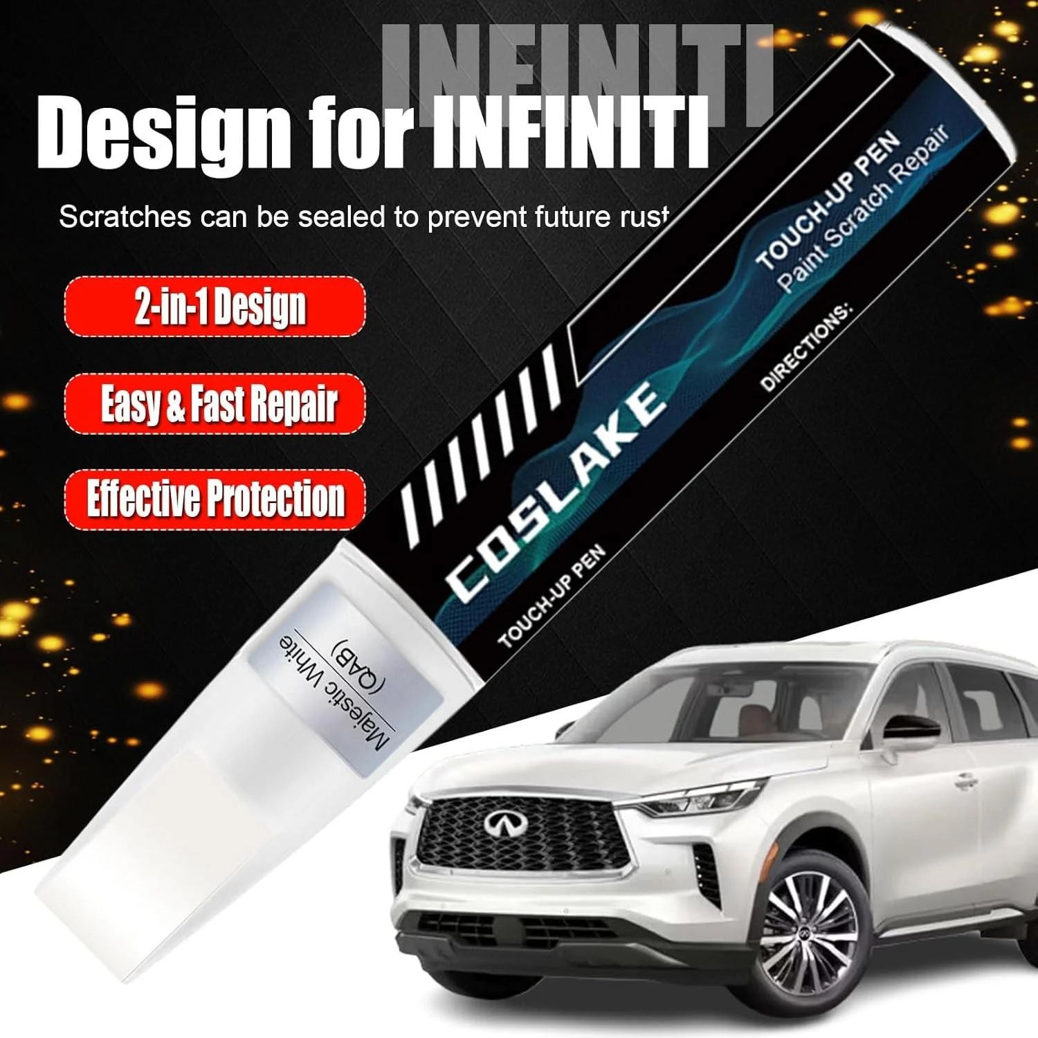Car Touch Up Paint(black Obsidian(kh3)) for Infiniti, Car Paint Scratch Repair K