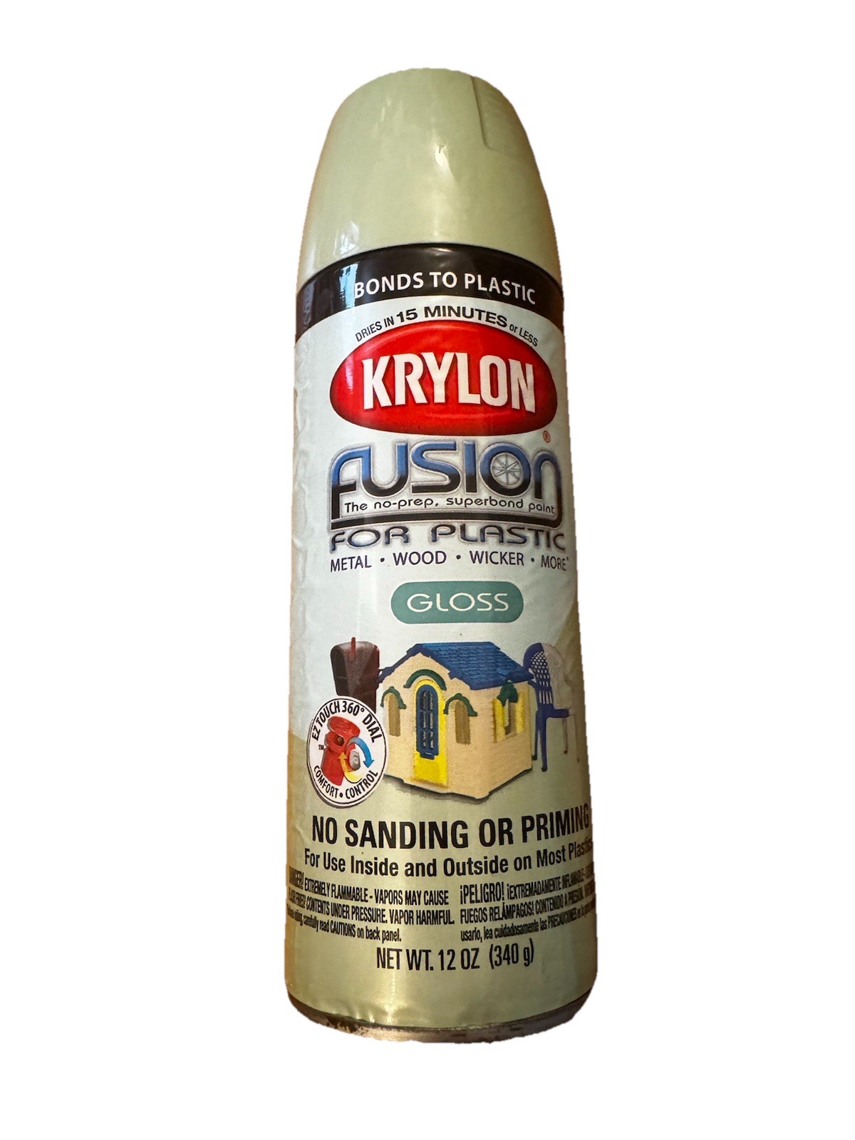 Krylon Fusion Spray Paint for Plastic Honeydew Ambrosia Gloss 2335