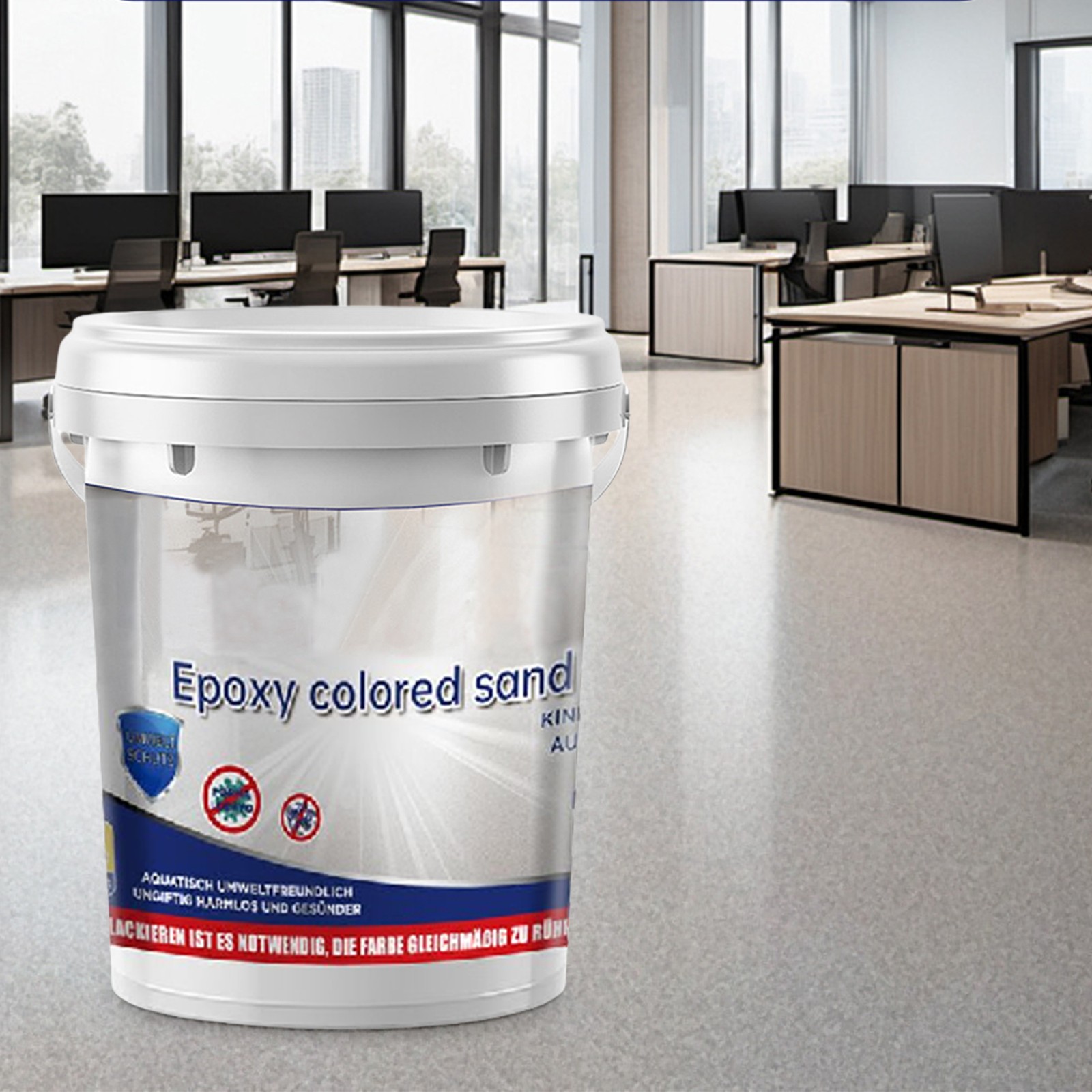 Marble Effect Epoxy Floor Coating High-Gloss Floor Paint Waterproof & Anti-slip