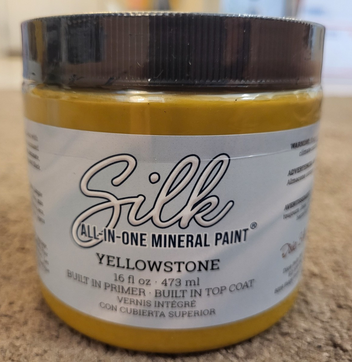 DIXIE BELLE SILK ALL IN ONE MINERAL PAINT YELLOWSTONE Yellow 16 oz NEW