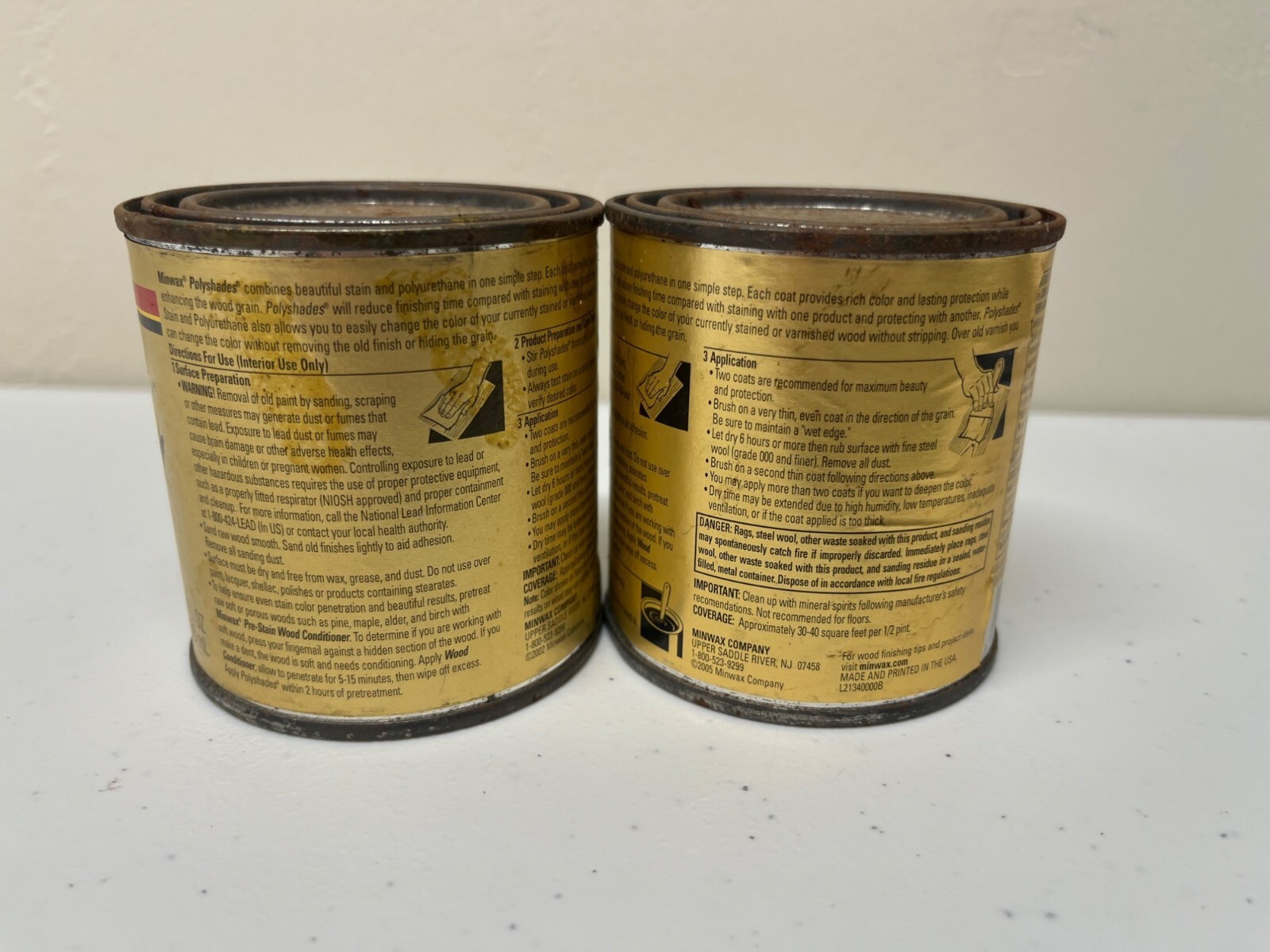 2 Minwax Polyshades Antique Walnut Satin 340 Stain & Polyurethane NEW
