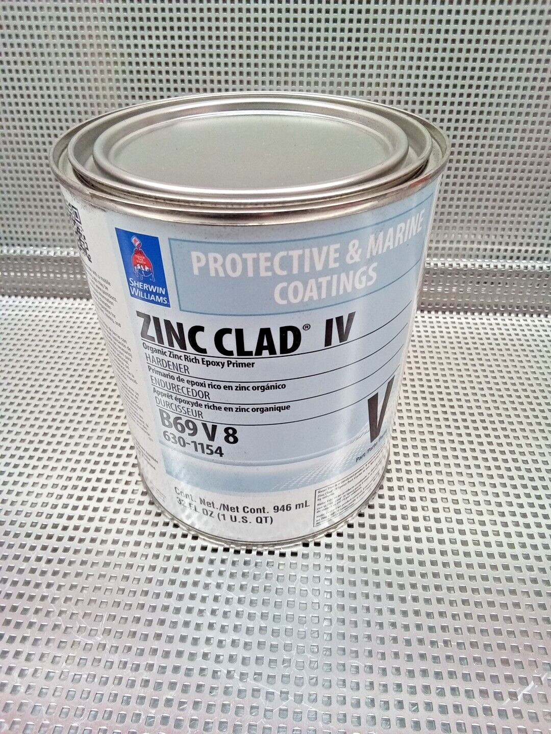 1qt Sherwin Williams B69 V 8, 630-1154 Zinc Clad Epoxy Primer, Sbwh-c214-bb.yy