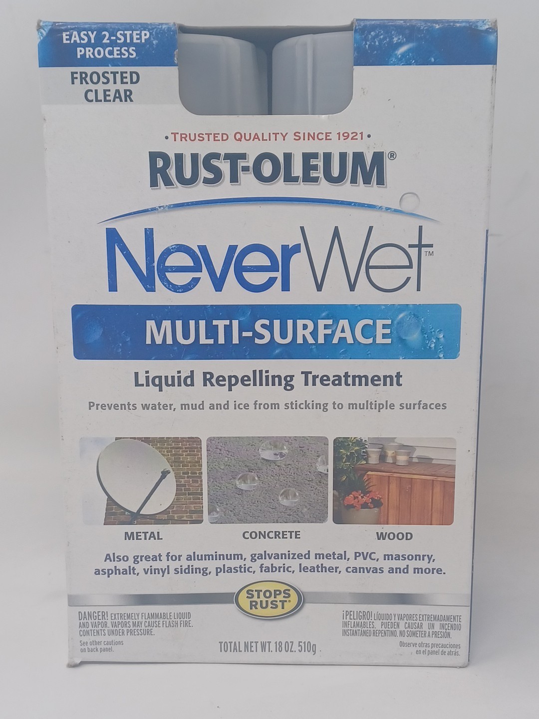 1 Rust Oleum Never Wet Spray Liquid Repelling Treatment 18oz