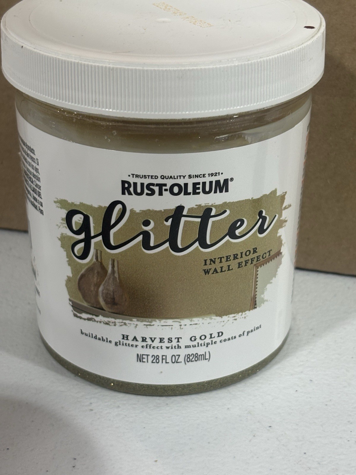 Rust-Oleum 360218 Glitter Interior Wall Paint Harvest Gold 28oz
