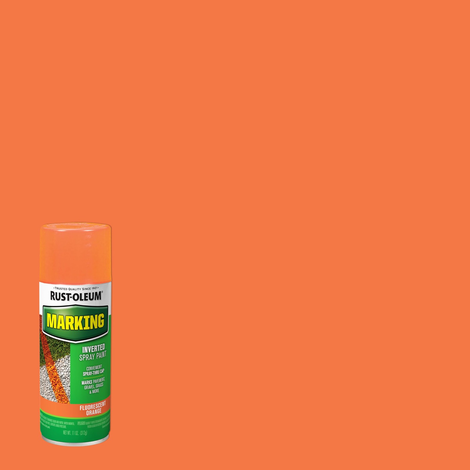 Rust Oleum Fluorescent Orange Marking Spray Paint 11 Ounce Pack Of 1