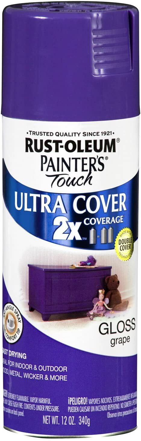 Rust-Oleum 249113 Painter’s Touch 2X Ultra Cover, 12oz, Grape Gloss, Pack of 1