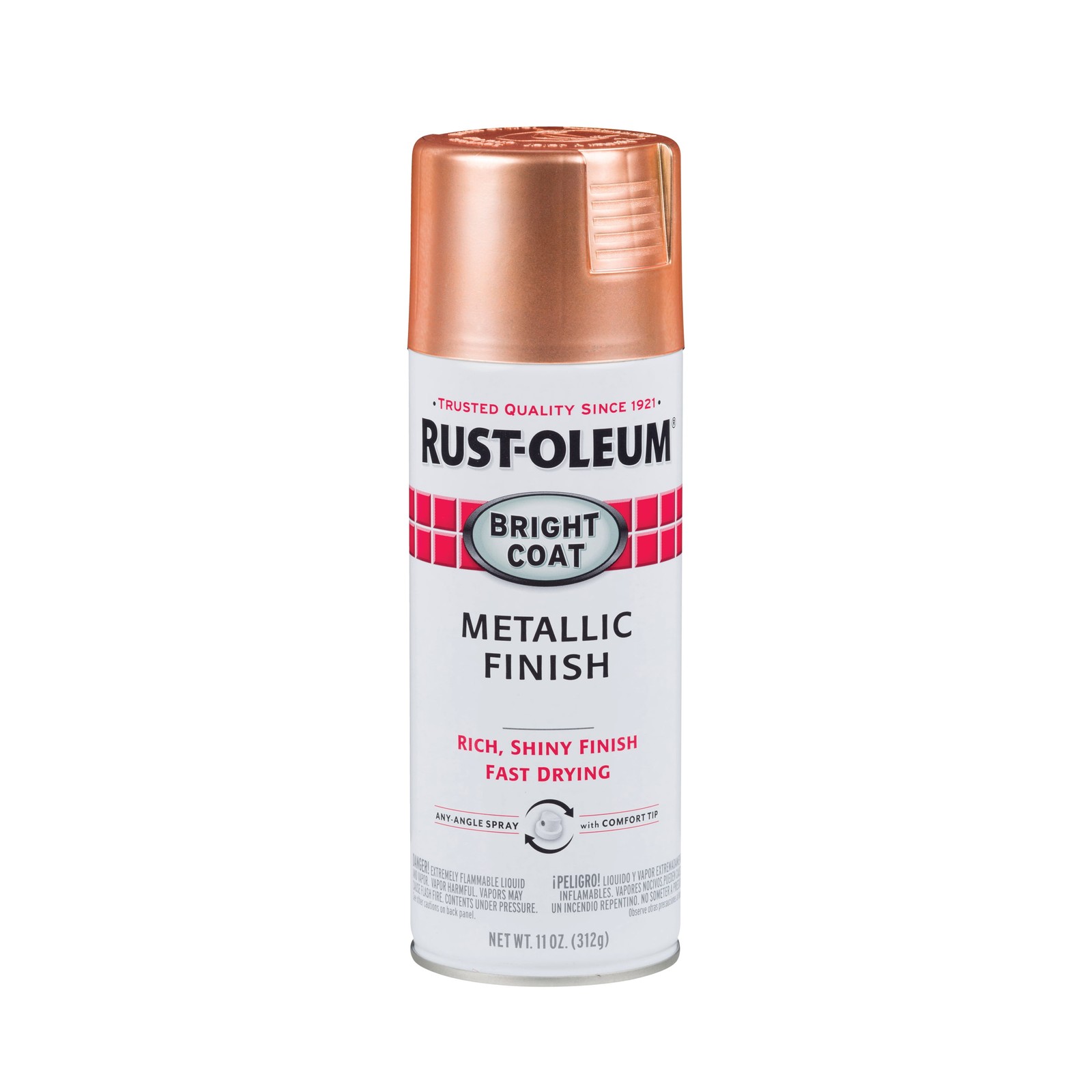 (2 pack) Copper, Stops Rust Bright Coat Metallic Spray Paint, 11 oz