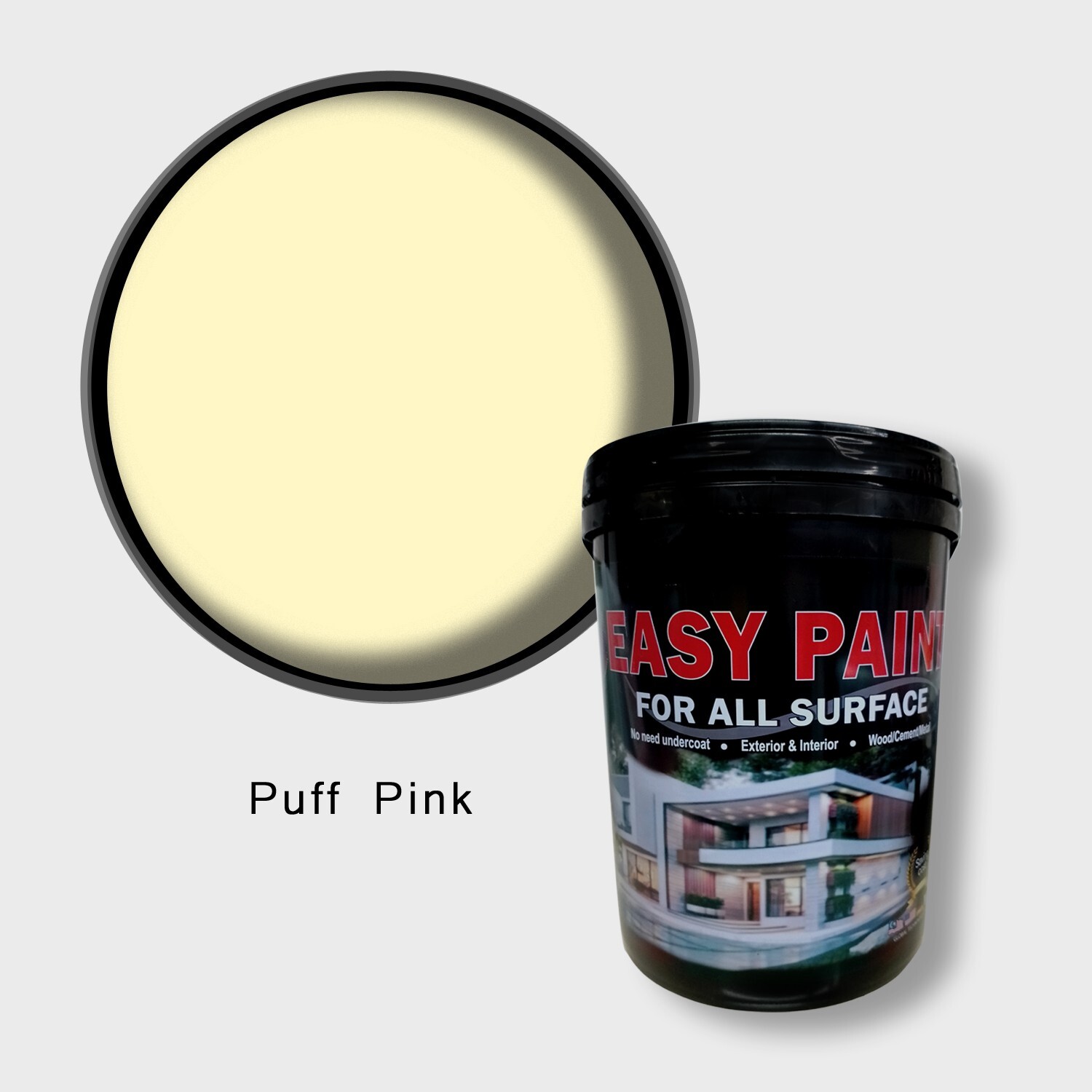 Puff Pink, Easy Paint 5L/1.3gal – Mid Sheen (Interior Wall) JS06 Yellow Shade