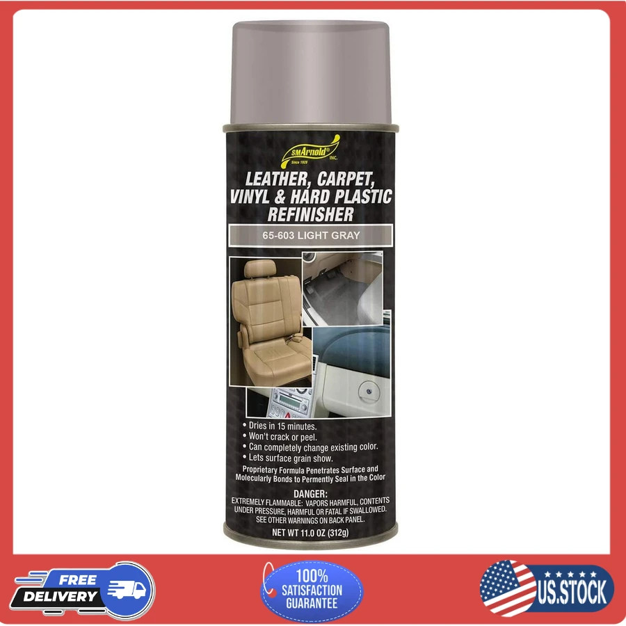 S.M. Arnold Refinishing Spray Paint Light Gray 11oz for Leather Vinyl Plastic