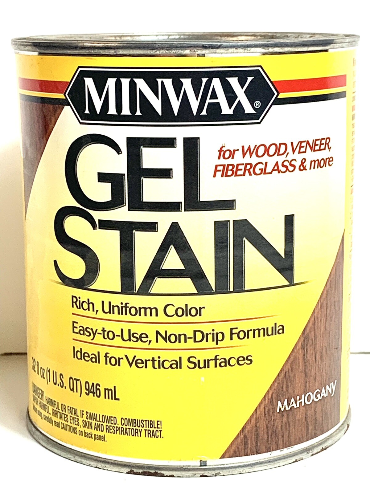 Minwax Multi Surface Wood Gel Stain 1 Quart MAHOGANY 32 fl oz Veneer FiberGlass